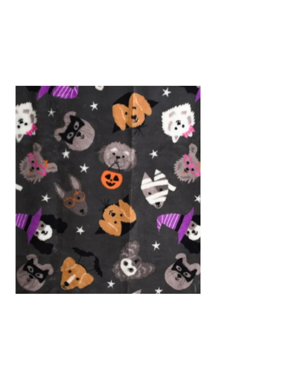 DOGTOBER FRIENDS KODA HALLOWEEN DOGS CATS PLUSH THROW BLANKET 50X70 GREY NWT